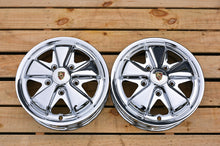 画像をギャラリービューアに読み込む, 【GARAGE VINTAGEオリジナル】911 Style Wheel Set "King Crab"(ショークォリティークローム) 15inch x 4.5J W/センターキャップ