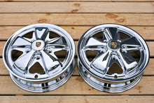 画像をギャラリービューアに読み込む, 【GARAGE VINTAGEオリジナル】911 Style Wheel Set "King Crab"(ショークォリティークローム) 15inch x 4.5J W/センターキャップ