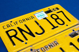 California ライセンスプレート / ペア　RNJ 187